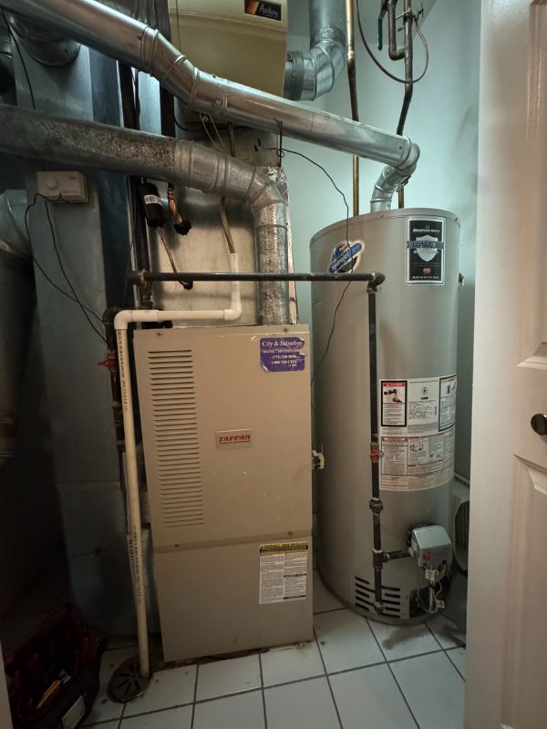 Before Before furnace and water heater replacement