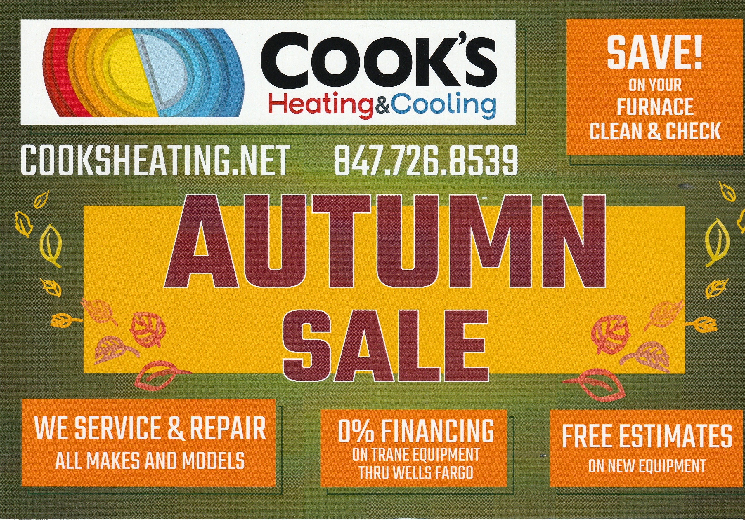 cooks heating and cooling fall-2026 front Cook's Heating & Cooling Spring Coupon